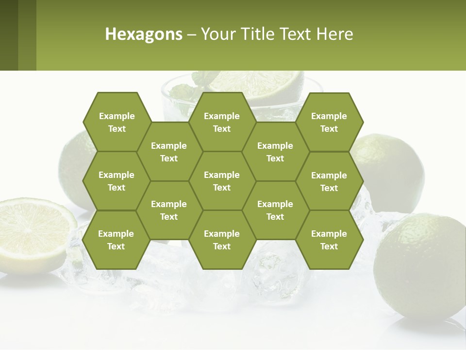 A Glass Of Water With Limes And Ice PowerPoint Template