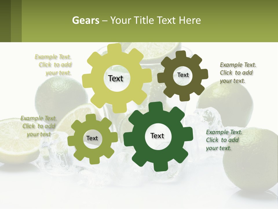 A Glass Of Water With Limes And Ice PowerPoint Template