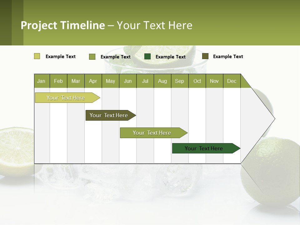 A Glass Of Water With Limes And Ice PowerPoint Template