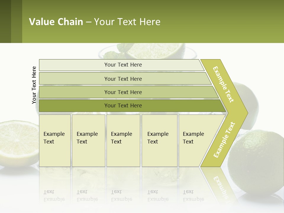 A Glass Of Water With Limes And Ice PowerPoint Template