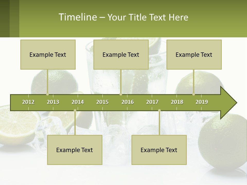 A Glass Of Water With Limes And Ice PowerPoint Template