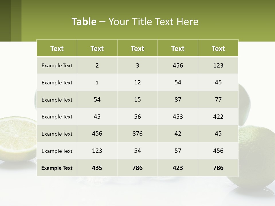 A Glass Of Water With Limes And Ice PowerPoint Template
