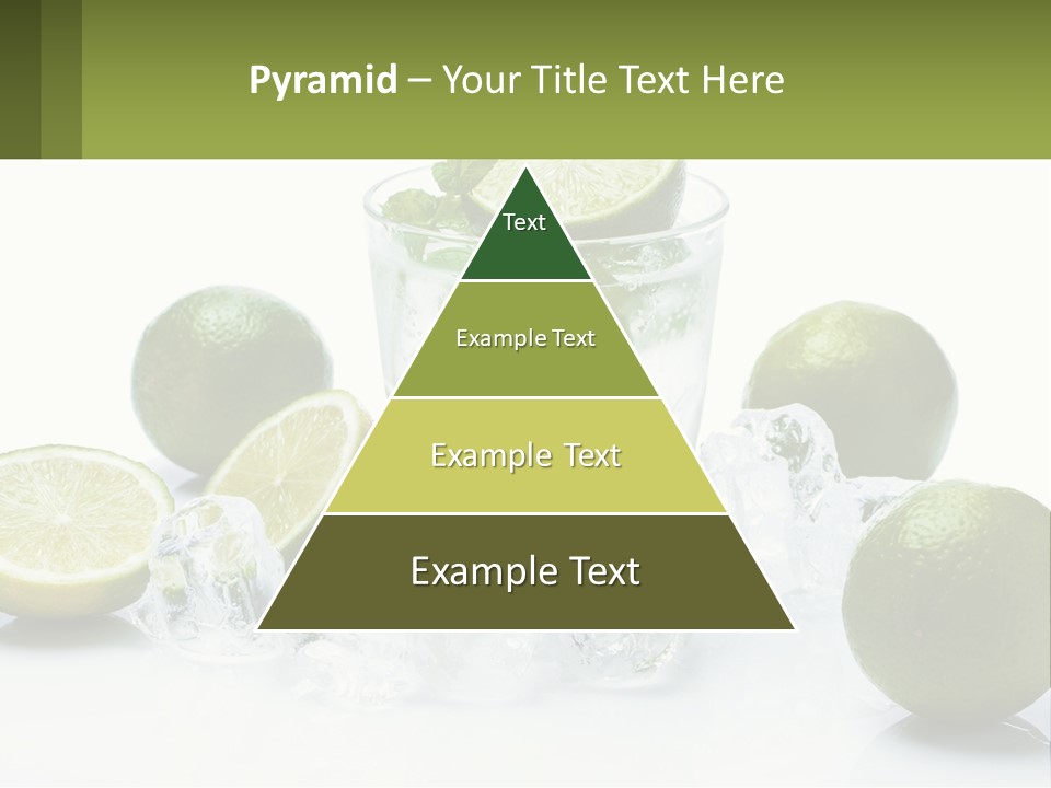 A Glass Of Water With Limes And Ice PowerPoint Template