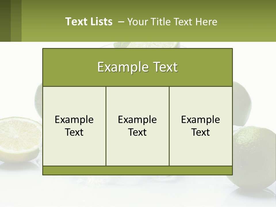 A Glass Of Water With Limes And Ice PowerPoint Template