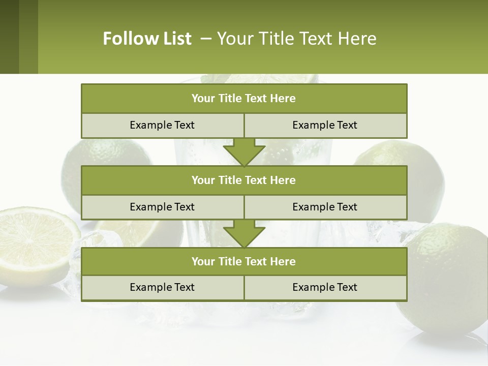 A Glass Of Water With Limes And Ice PowerPoint Template