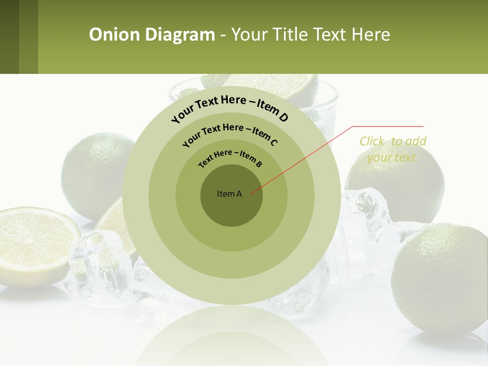 A Glass Of Water With Limes And Ice PowerPoint Template