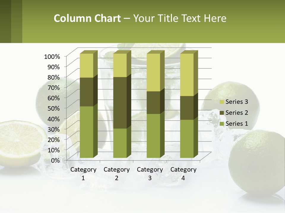 A Glass Of Water With Limes And Ice PowerPoint Template
