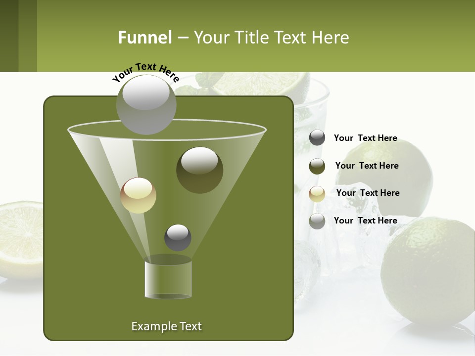 A Glass Of Water With Limes And Ice PowerPoint Template