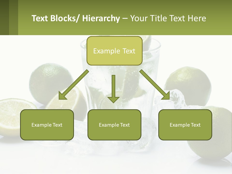 A Glass Of Water With Limes And Ice PowerPoint Template