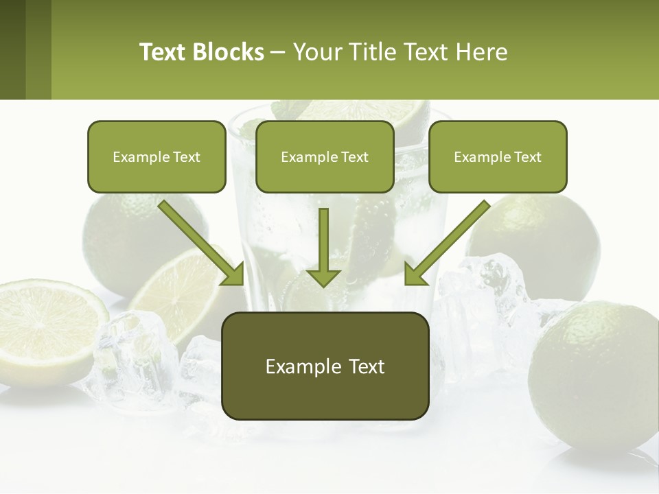 A Glass Of Water With Limes And Ice PowerPoint Template