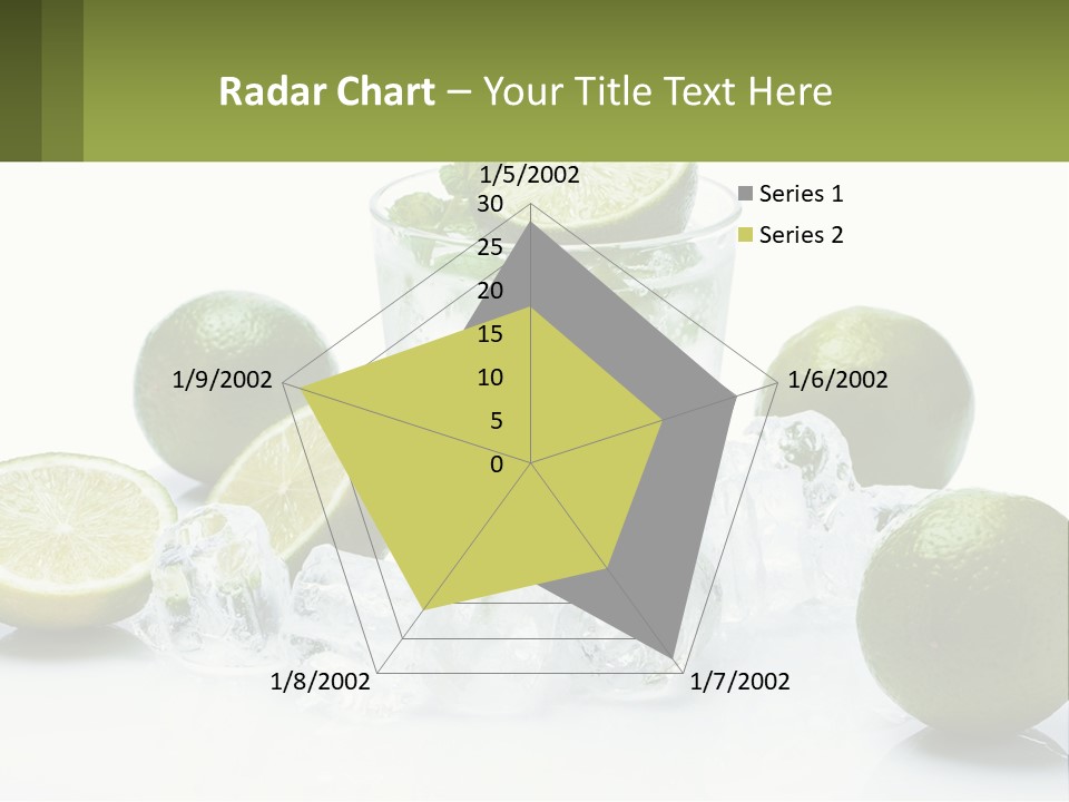 A Glass Of Water With Limes And Ice PowerPoint Template