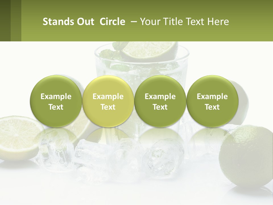 A Glass Of Water With Limes And Ice PowerPoint Template