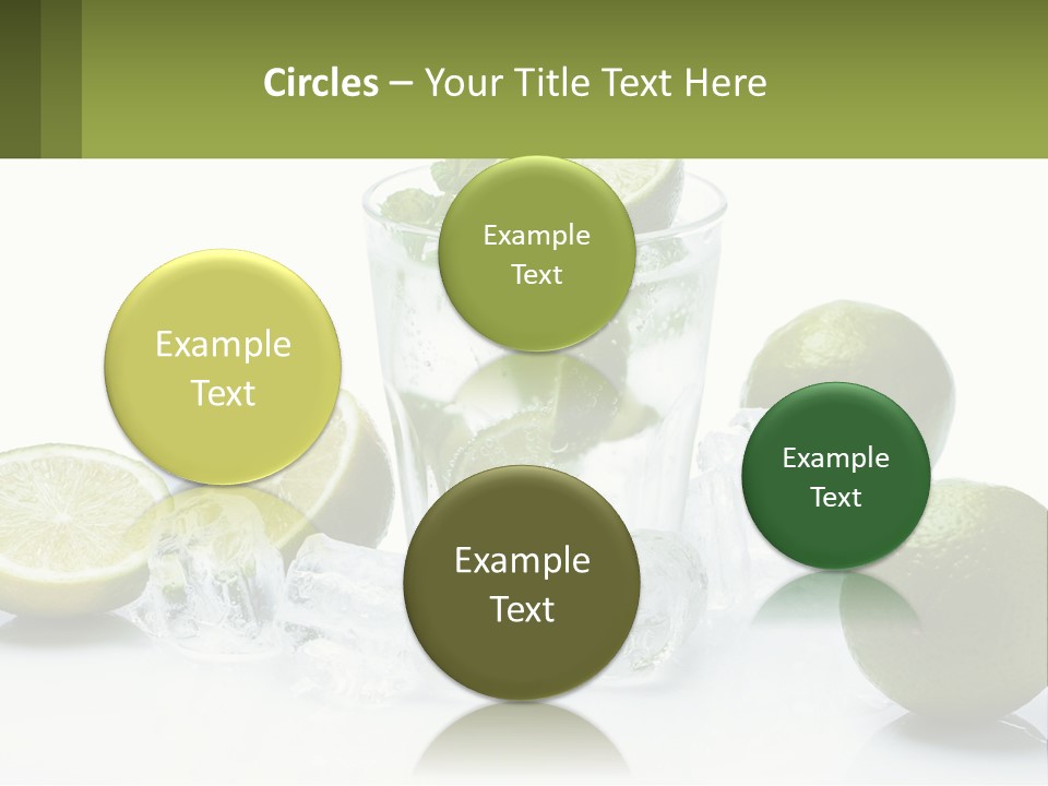 A Glass Of Water With Limes And Ice PowerPoint Template