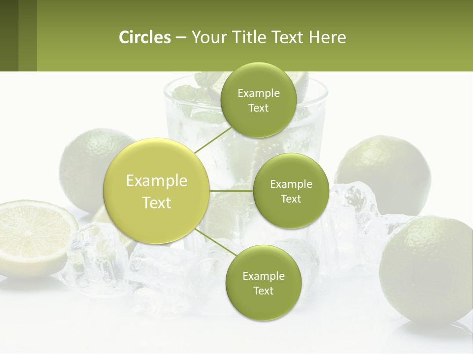 A Glass Of Water With Limes And Ice PowerPoint Template