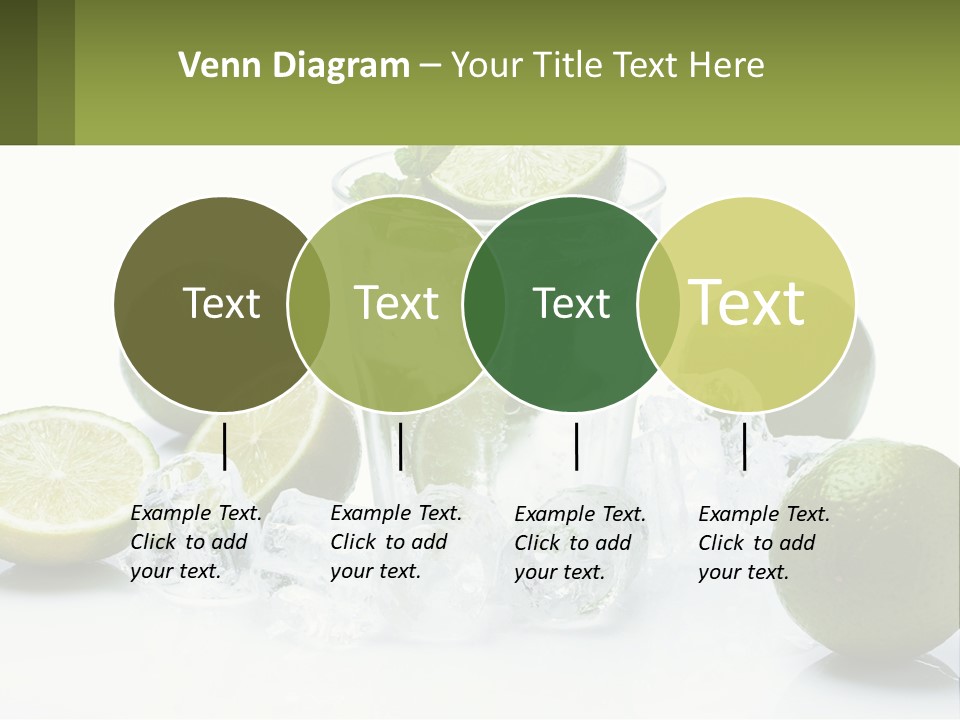 A Glass Of Water With Limes And Ice PowerPoint Template