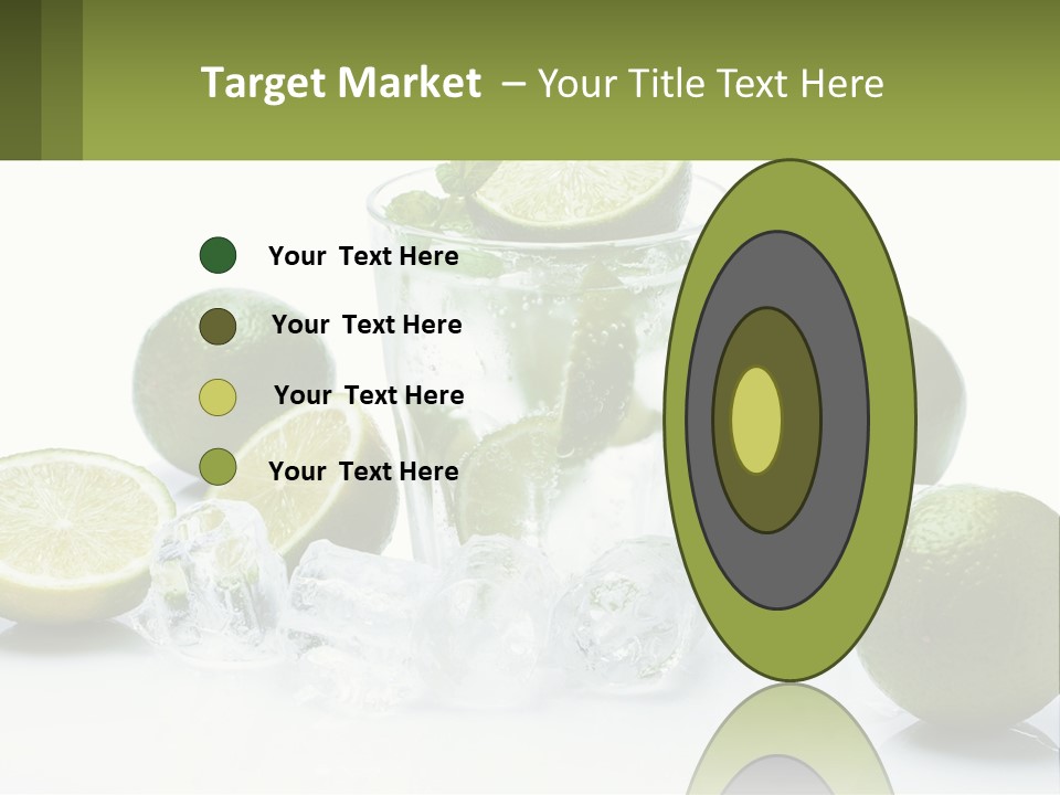 A Glass Of Water With Limes And Ice PowerPoint Template