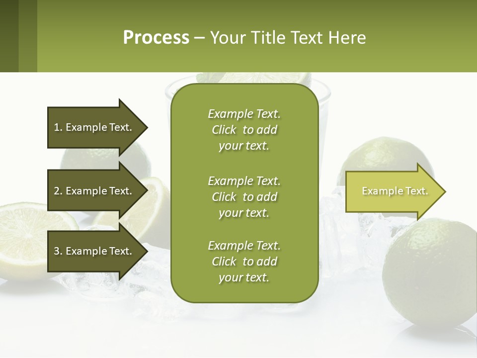 A Glass Of Water With Limes And Ice PowerPoint Template