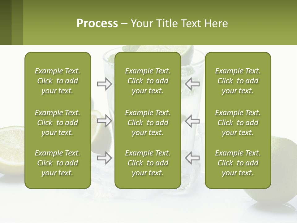 A Glass Of Water With Limes And Ice PowerPoint Template