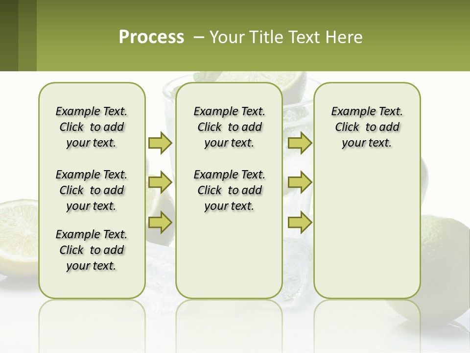 A Glass Of Water With Limes And Ice PowerPoint Template