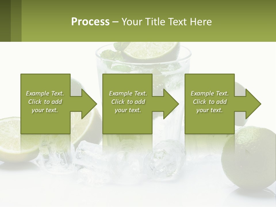 A Glass Of Water With Limes And Ice PowerPoint Template