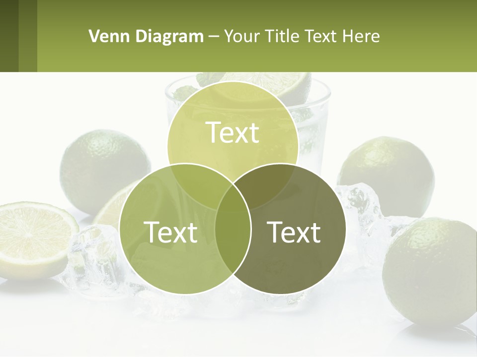 A Glass Of Water With Limes And Ice PowerPoint Template