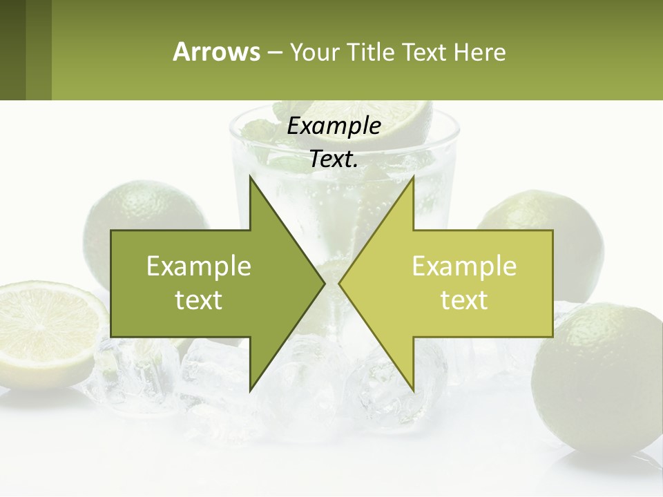 A Glass Of Water With Limes And Ice PowerPoint Template