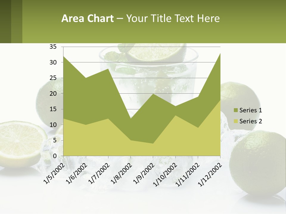 A Glass Of Water With Limes And Ice PowerPoint Template