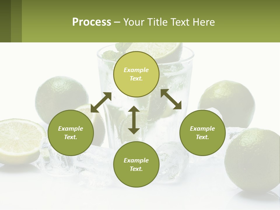 A Glass Of Water With Limes And Ice PowerPoint Template