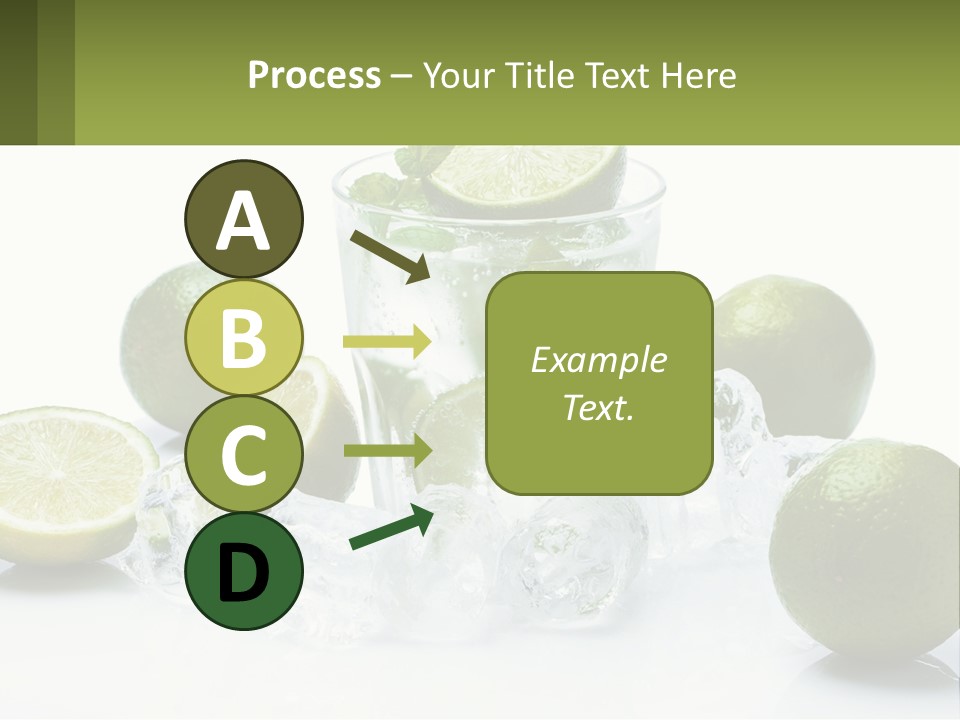 A Glass Of Water With Limes And Ice PowerPoint Template