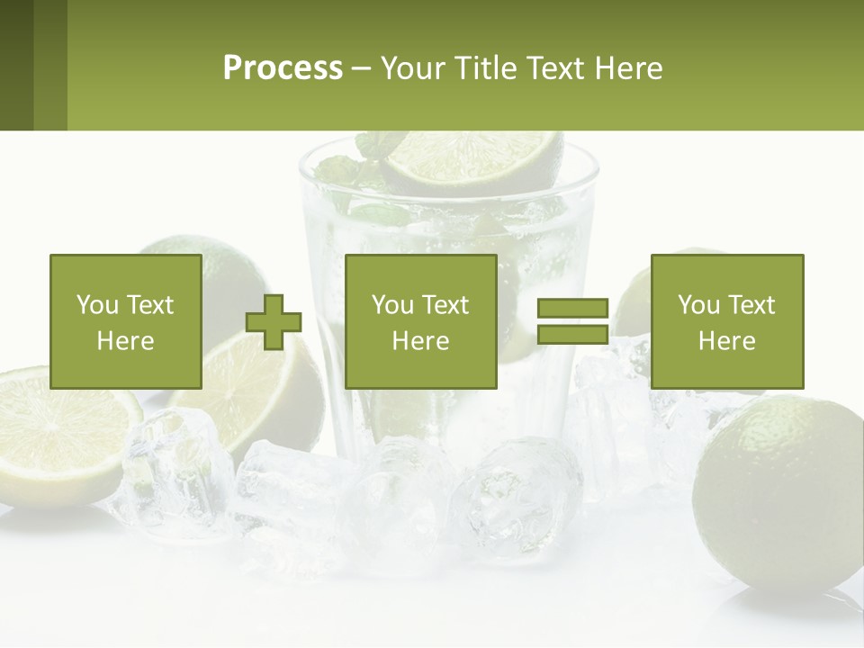 A Glass Of Water With Limes And Ice PowerPoint Template