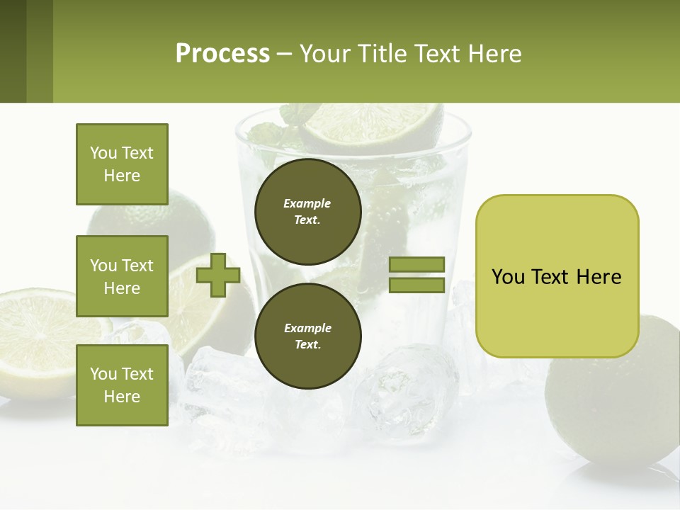 A Glass Of Water With Limes And Ice PowerPoint Template