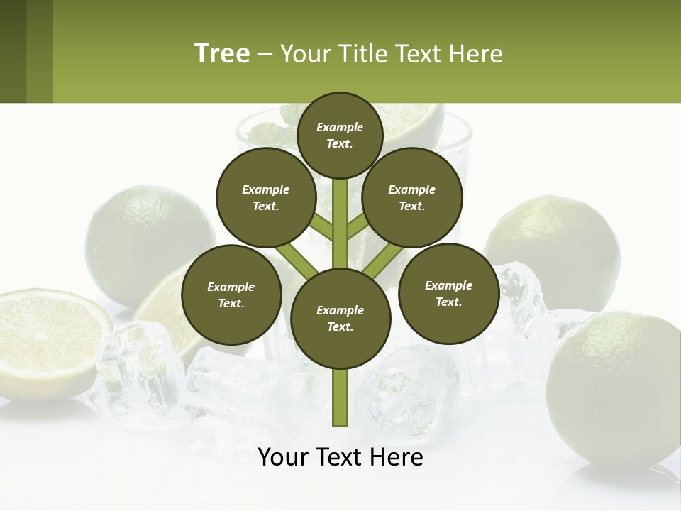 A Glass Of Water With Limes And Ice PowerPoint Template