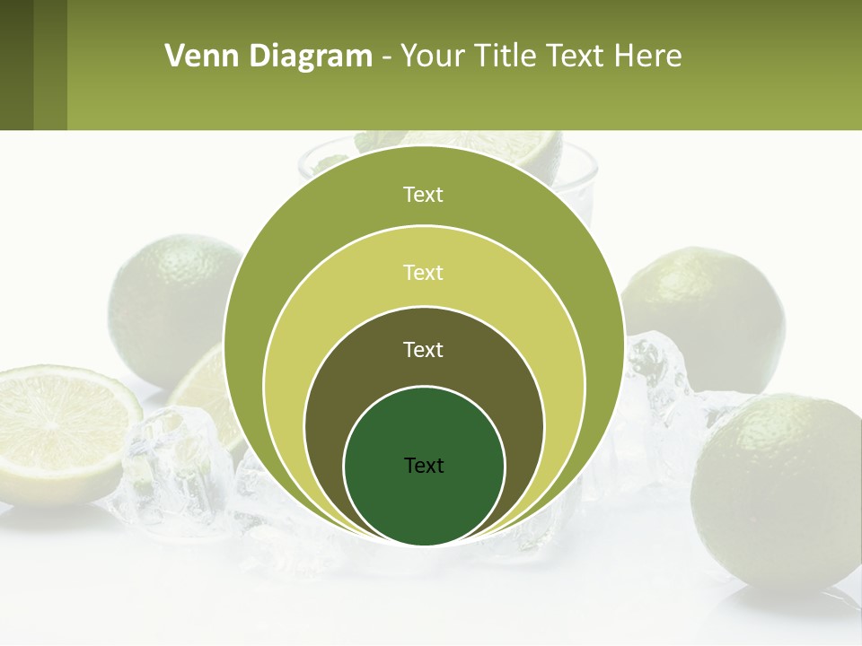 A Glass Of Water With Limes And Ice PowerPoint Template