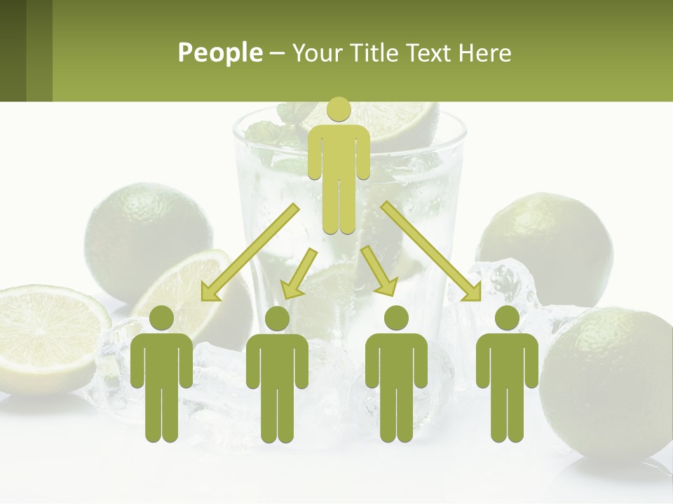 A Glass Of Water With Limes And Ice PowerPoint Template