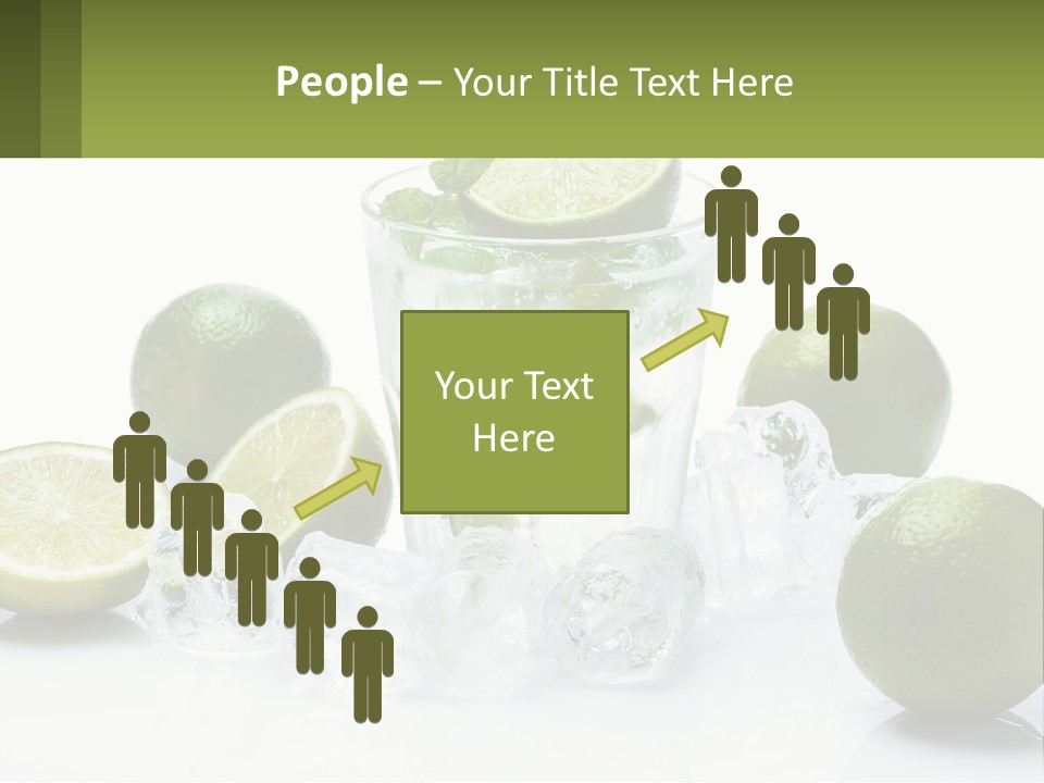 A Glass Of Water With Limes And Ice PowerPoint Template