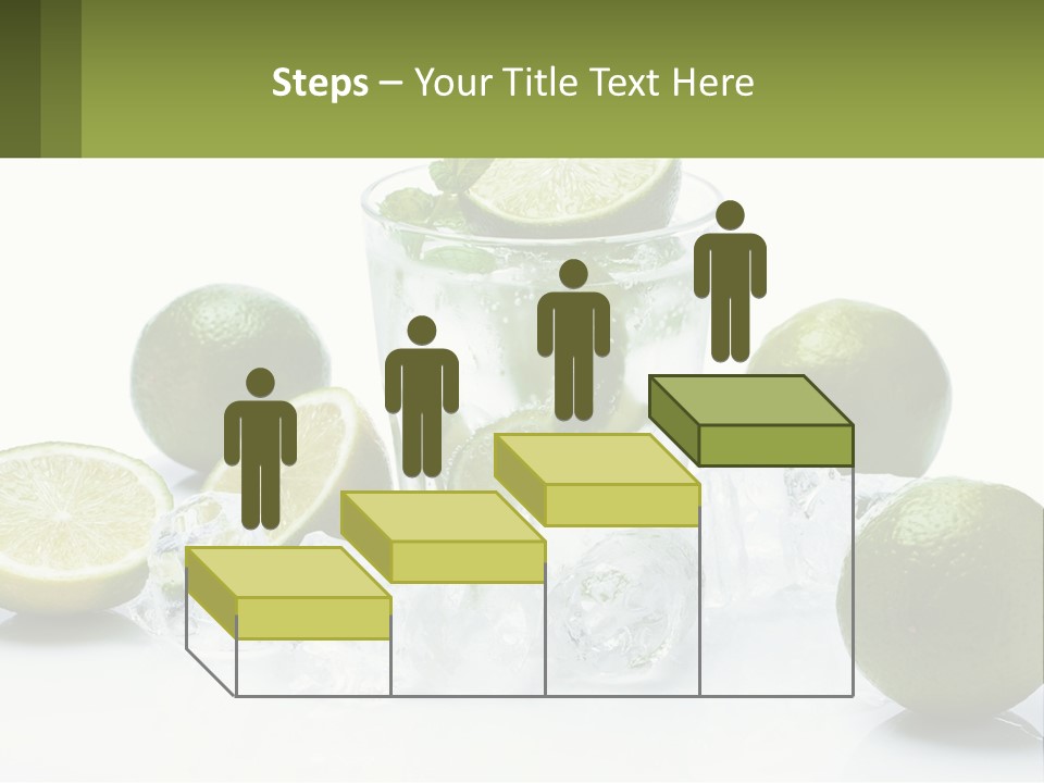 A Glass Of Water With Limes And Ice PowerPoint Template