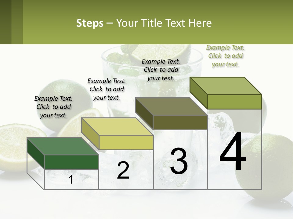 A Glass Of Water With Limes And Ice PowerPoint Template