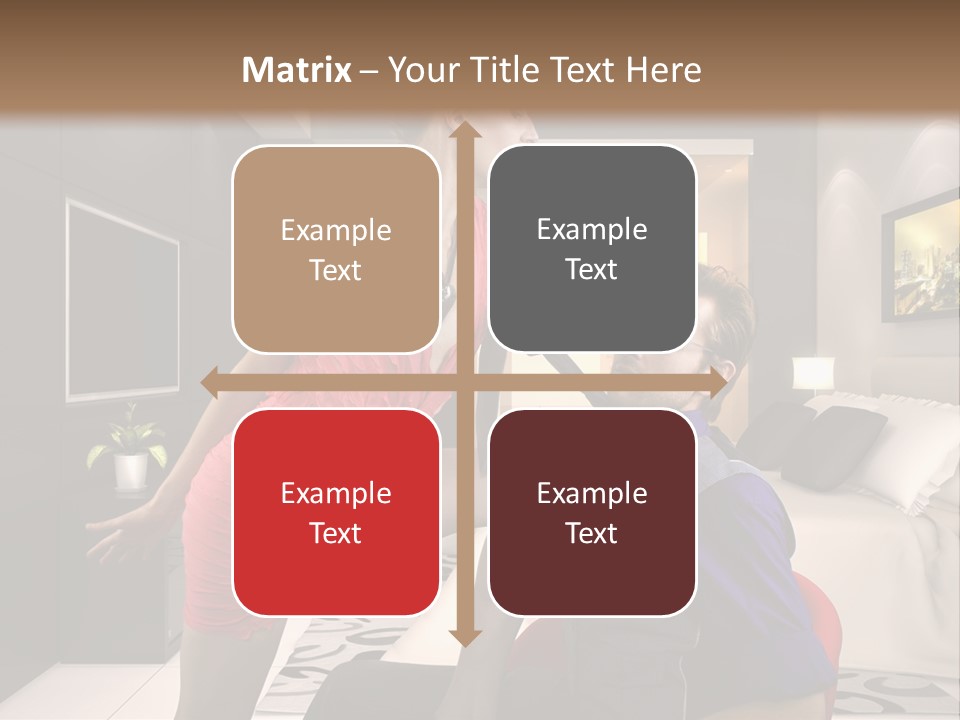 A Man Sitting On A Bed Next To A Woman PowerPoint Template
