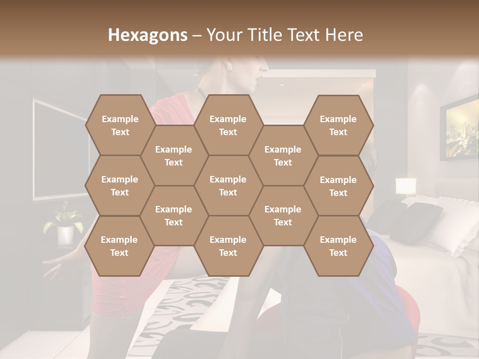 A Man Sitting On A Bed Next To A Woman PowerPoint Template