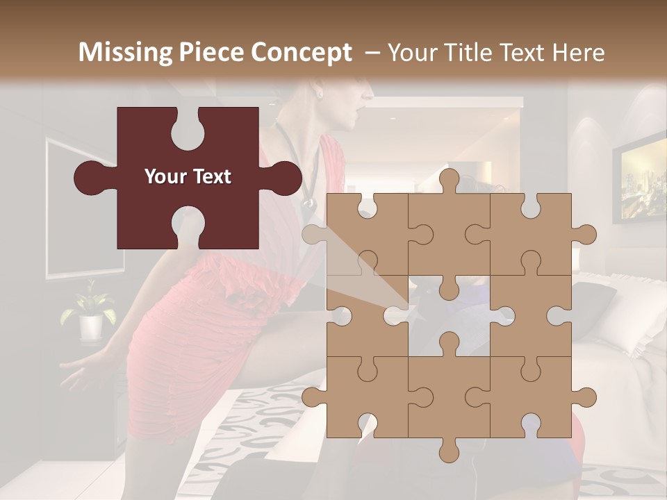 A Man Sitting On A Bed Next To A Woman PowerPoint Template