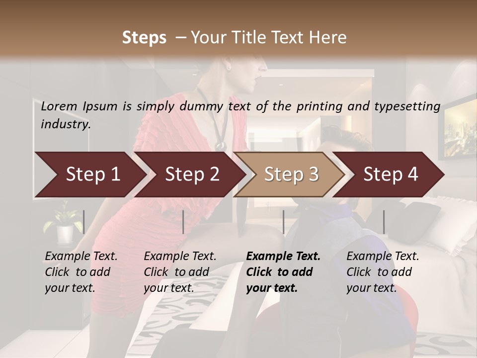 A Man Sitting On A Bed Next To A Woman PowerPoint Template