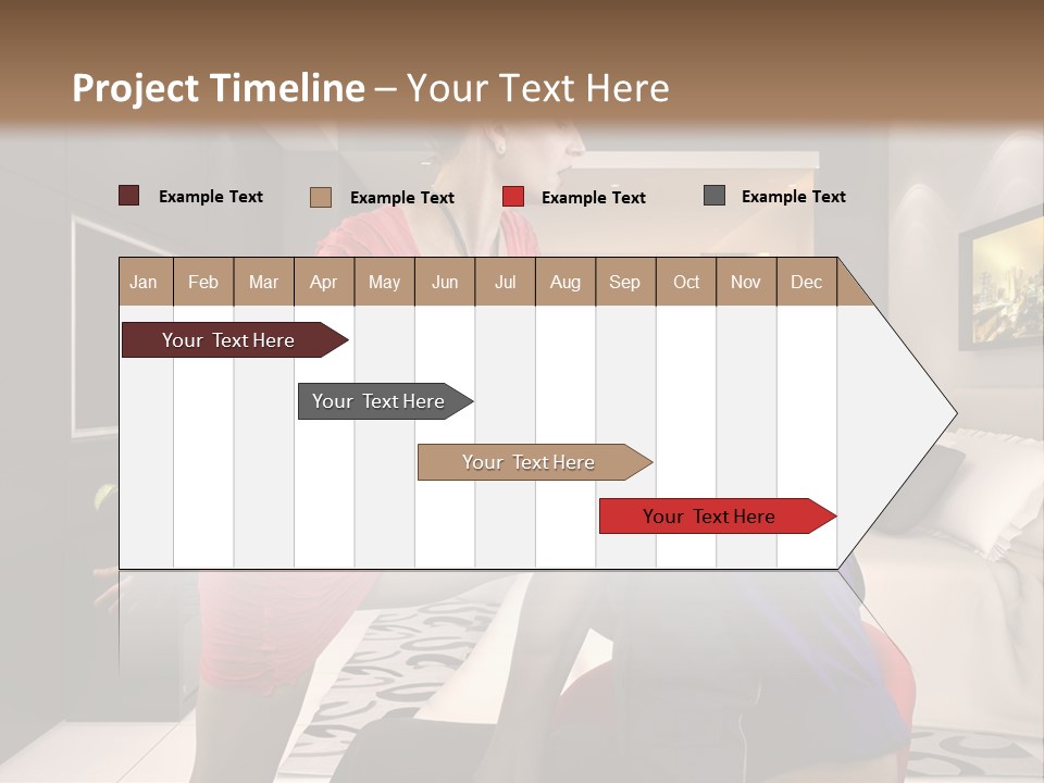 A Man Sitting On A Bed Next To A Woman PowerPoint Template