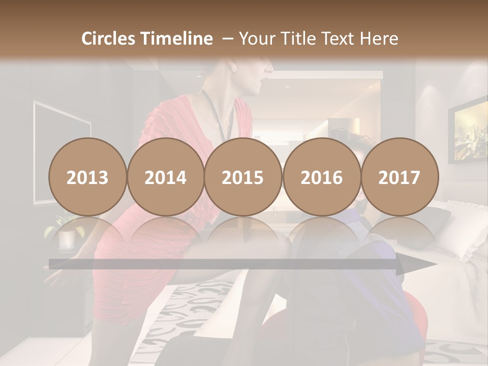 A Man Sitting On A Bed Next To A Woman PowerPoint Template