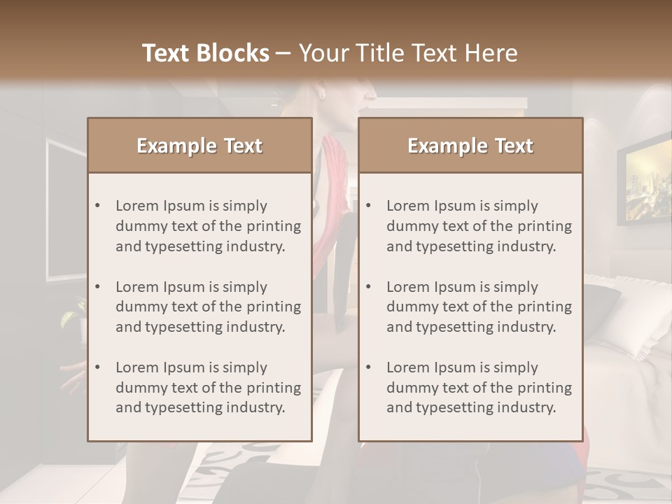 A Man Sitting On A Bed Next To A Woman PowerPoint Template