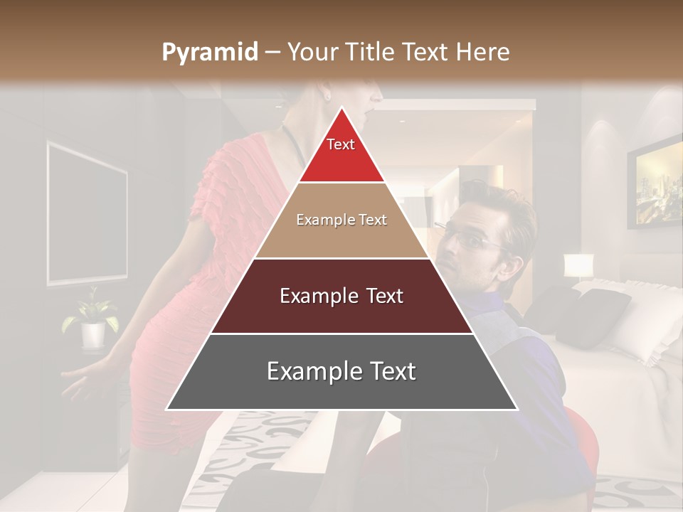 A Man Sitting On A Bed Next To A Woman PowerPoint Template