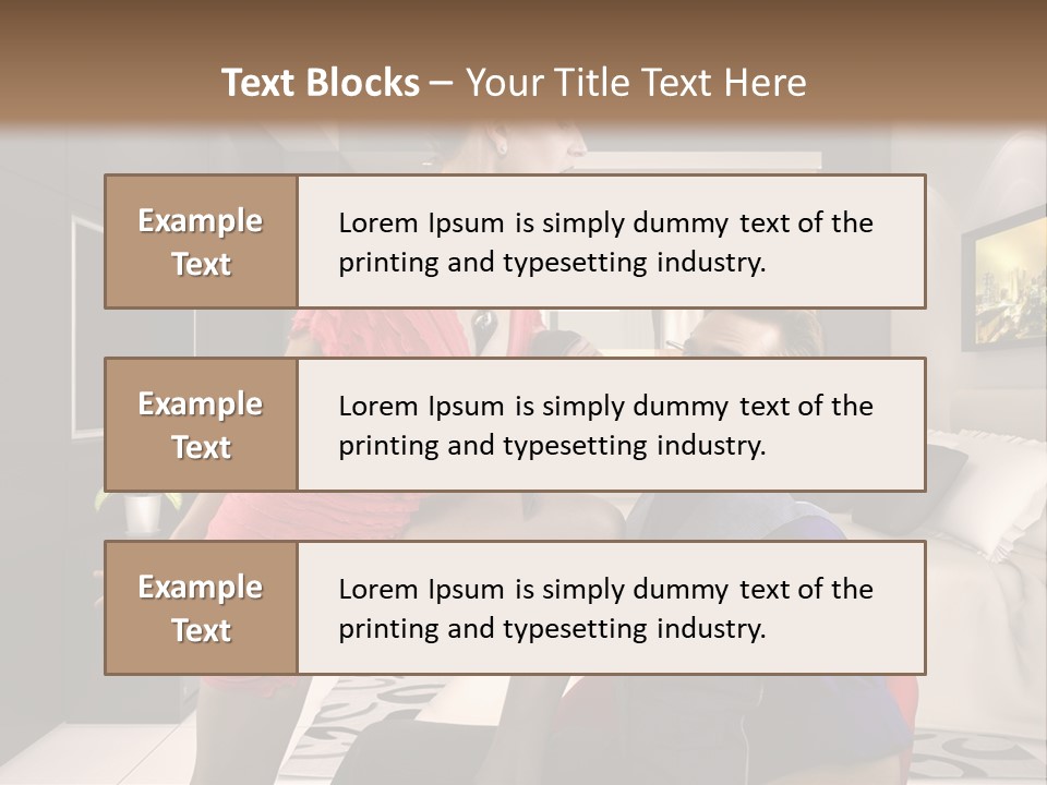 A Man Sitting On A Bed Next To A Woman PowerPoint Template