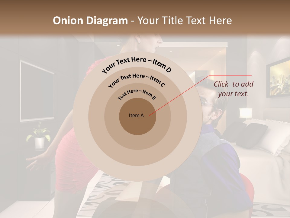 A Man Sitting On A Bed Next To A Woman PowerPoint Template