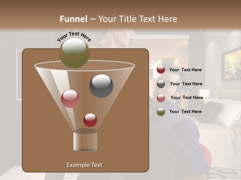 A Man Sitting On A Bed Next To A Woman PowerPoint Template