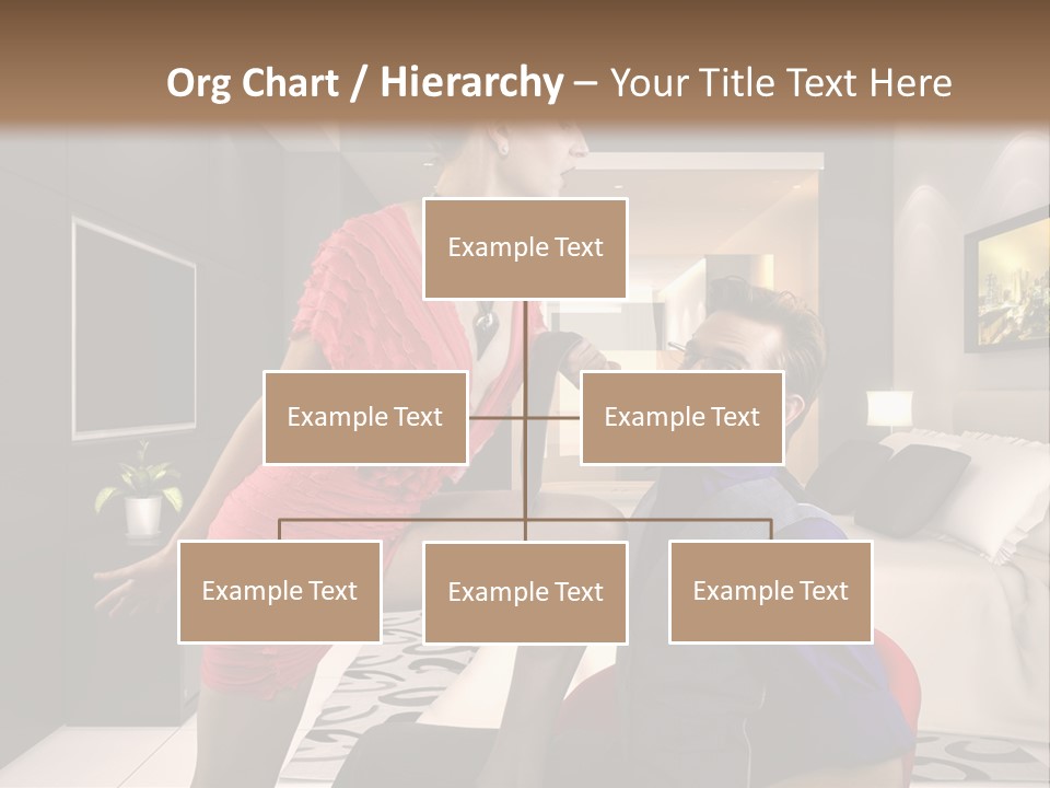 A Man Sitting On A Bed Next To A Woman PowerPoint Template