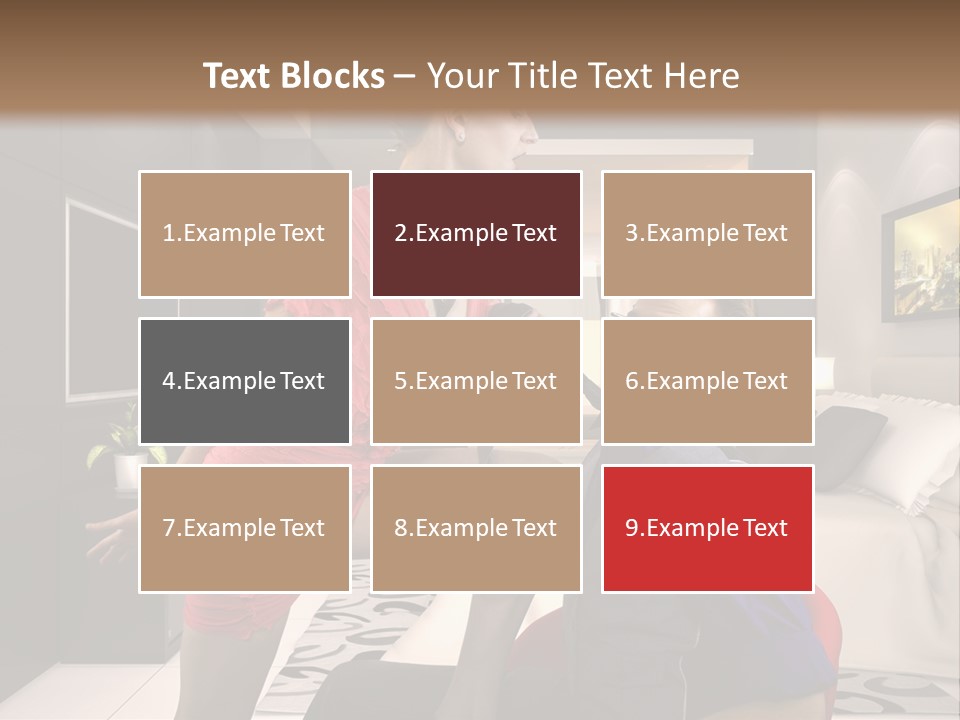 A Man Sitting On A Bed Next To A Woman PowerPoint Template